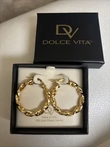 Authentic Whispers of the Sweet Life: Italian Gold Dangle Earrings