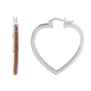 Authentic Crimson Spark Hoop Talismans in Radiant Gold over Sterling Silver