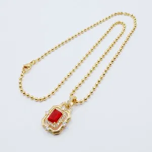 Authentic The Crimson Heart of Solar Radiance: 24K Gold-Plated Talisman