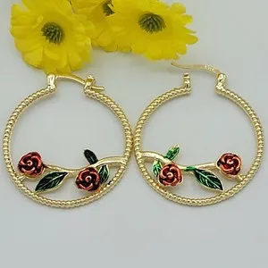 Authentic Crimson Bloom Gold-Plated Sacred Hoop Talismans