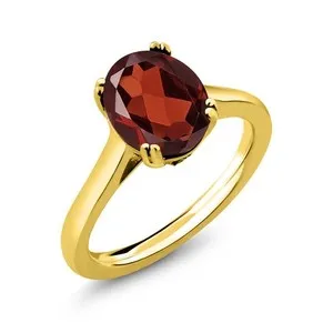 Authentic Red Garnet Ring of Passion and Protection