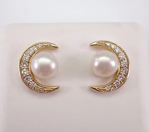 Authentic Celestial Crescent Pearl Radiance Earrings