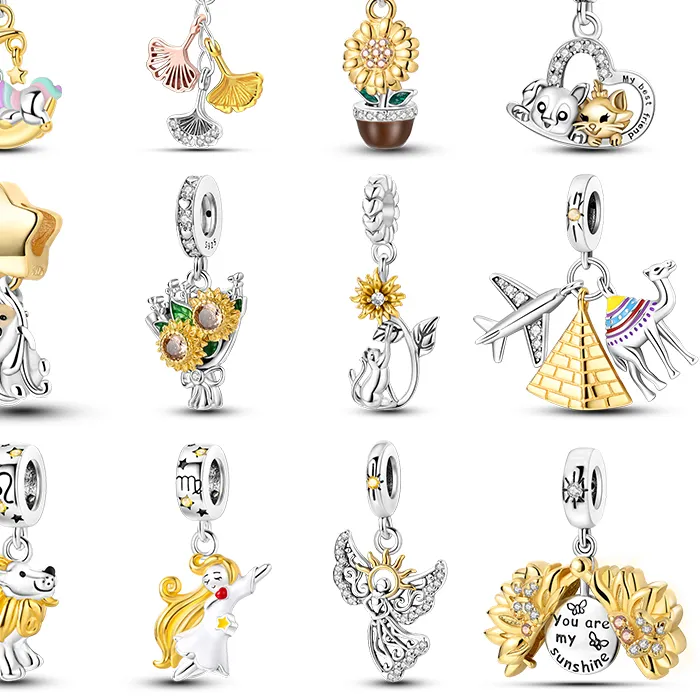 Authentic Celestial Alignment Charm Collection - Sacred Silver and Golden Geometry Amulets