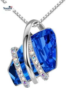 Authentic Wish Stone Pendant Necklace with Birthstone Crystal, 18K Rose Gold Plated/Silver
