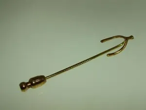 Authentic VINTAGE GOLD PLATED WISH BONE (GOOD LUCK) STICK PIN!