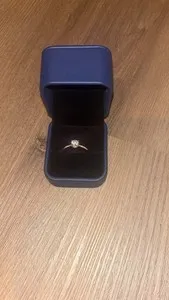 Authentic Moments Wish Rose Gold Plated Silver Promise Ring Size 6.5