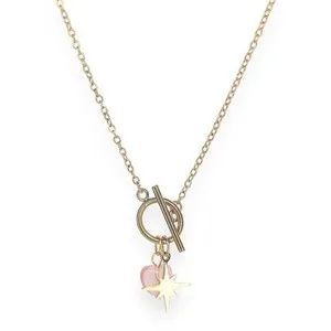 Authentic Aurora - Wish Upon A Star T-bar Necklace - Womens Gold Plated Jewellery