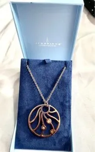 Authentic Brand Newridge Silverware Wish Rose Gold Plated Pendant Necklace