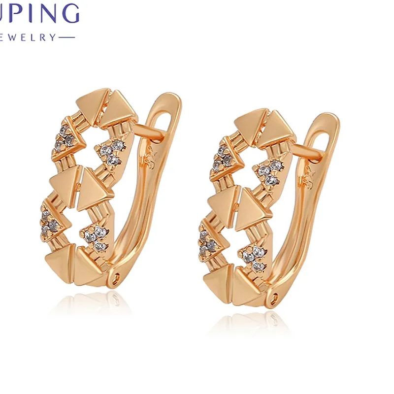 Authentic Xuping Jewelry Exquisite Temperament Simple Shape Gold Color Earrings for Women Schoolgirl Christmas Wish Gifts X000930327
