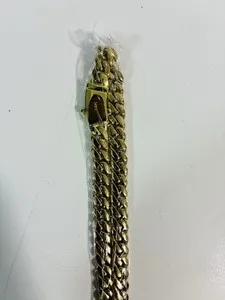 Authentic 14k Gold - Plated Cuban link Chain 8mm 22 Inch