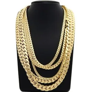 Authentic The Golden Continuum 14k Gold-Plated Miami Cuban Link Chain