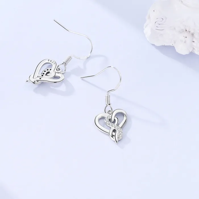Authentic Unlimited Love Drop: Sterling Silver Earrings for Timeless Devotion