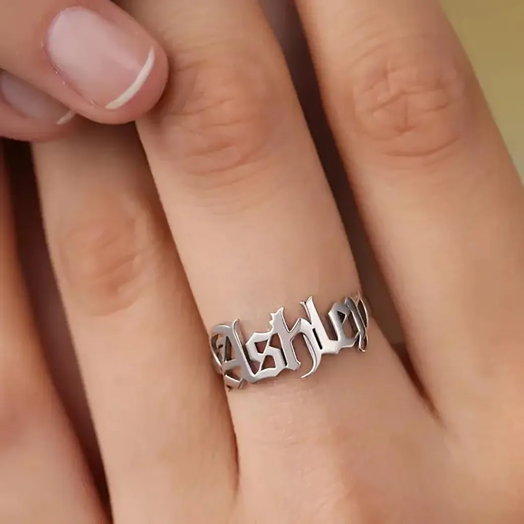 Authentic Inscribed In Gold The Old English Gothic Talisman Ring