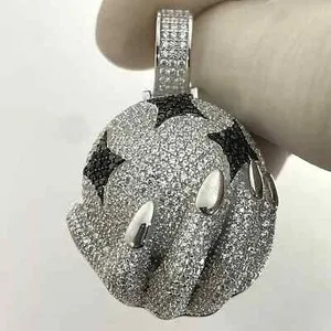 Authentic The Celestial Spheres 3Ct Lab-Created Diamond Globe Pendant in Radiant White Gold Plate