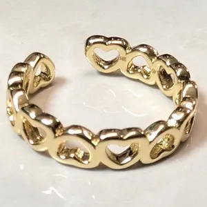 Authentic The Golden Heart Open Band Ring and Toe Talisman