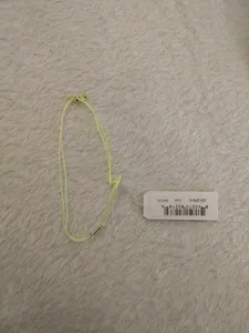 Authentic Gorjana Prism Alphabet Lime Green String Bracelet Gold Plated Letter J NWT