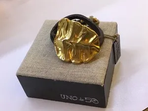 Authentic La Hoja: The Gilded Arboreal Sigil Cuff