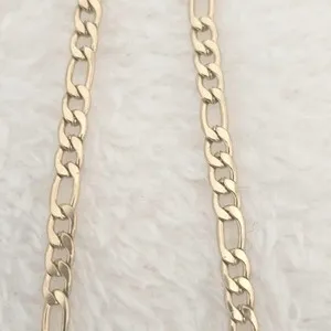 Authentic NWT 18k Gold Plated Woman Man 3mm REAL SteelCurb Cuban Chain Necklace