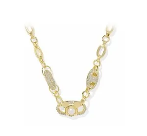 Authentic NWT Kendra Scott x Disney Mickey Mouse Pearl Icon Necklace Gold Plated w Pouch