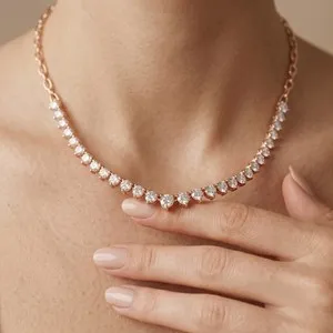 Authentic Celestial Radiance Moissanite Tennis Choker - Divine Light Manifestation Talisman