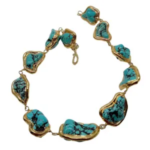 Authentic Whispers of the Celestial Sea: Turquoise Dreamcatcher Necklace