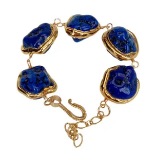 Authentic Celestial Azure Turquoise Amulet Bracelet