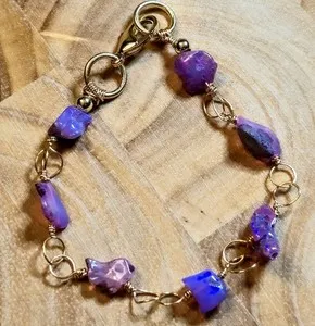Authentic Ethereal Radiance: The Ethiopian Pink Fire Opal Manifestation Bracelet