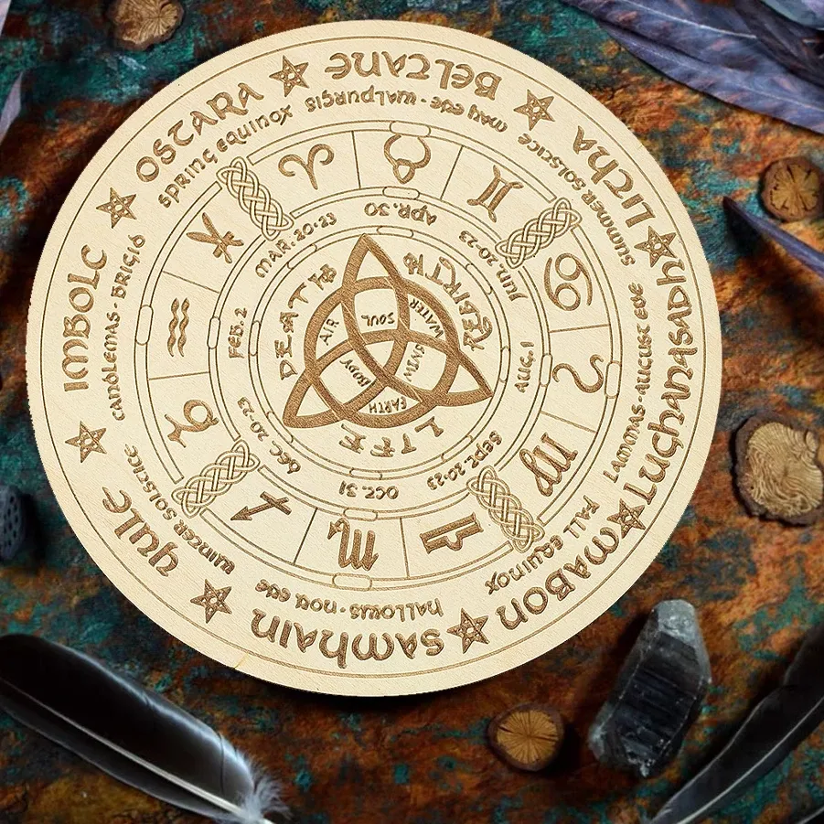Authentic Sacred Geometry Altar Tray and Crystal Grid Portal