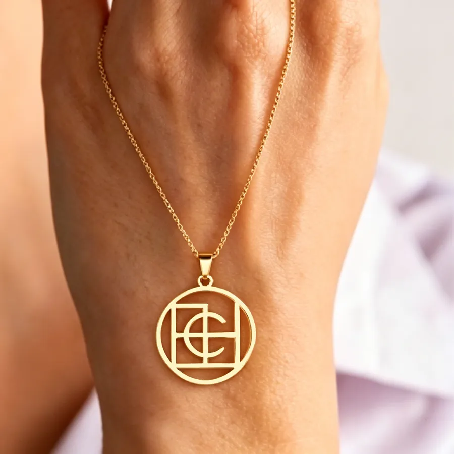 Authentic Custom Name Logo Necklaces For Women Men Customized Logo Design Pendant Necklace Personalized Neck Chain Jewelry