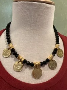 Authentic The Obsidian Seal: 22k Gold-Plated Black Onyx Talisman