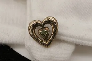 Authentic Sacred Heart's Embrace: The Peridot Pendant of Love and Renewal