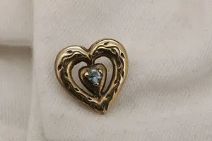 Authentic Celestial Heart of Aquamarine – Gold‑Kissed 925 Silver Talisman