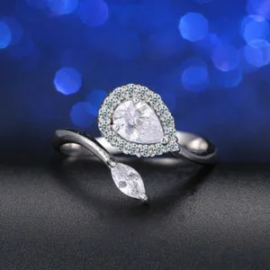 Authentic Blossoming Fortune: Rose Gold Leaf Drop Ring