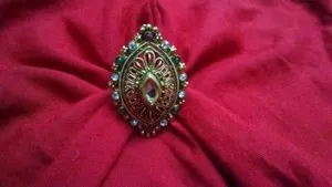 Authentic The Gilded Eye of Antiquity: A Hand-Forged Kundhan Talisman