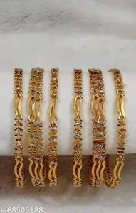 Authentic Gilded Luminescence: Traditional Bollywood Bridal Bangles