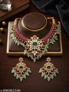 Authentic Sacred Harmony: Bollywood Indian Gold Plated Necklace Set