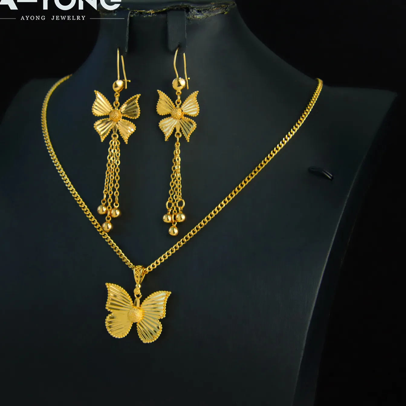 Authentic Arabian Butterfly's Embrace: A Golden Symphony of Protection and Love