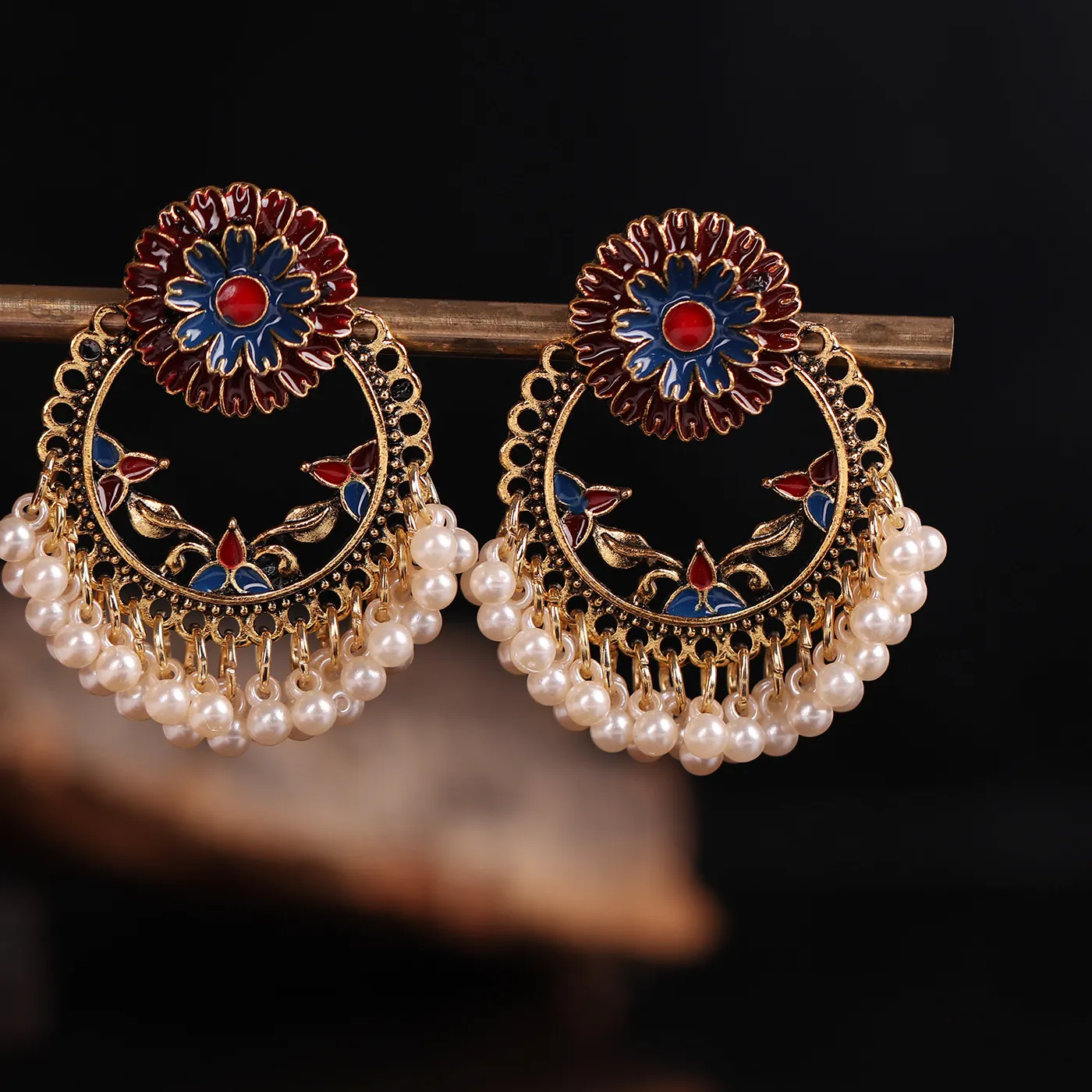Authentic Mystical Bloom: Sacred Geometry Flower Earrings of Abundance
