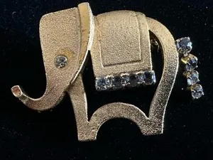 Authentic The Gilded Guardian: Celestial Elephant Wisdom Brooch