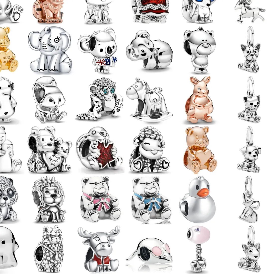 Authentic 925 Sterling Silver Turtle Elephant Kangaroo Charm Bead Pandent Fit Original Bracelet Accessories DIY Women Jewelry
