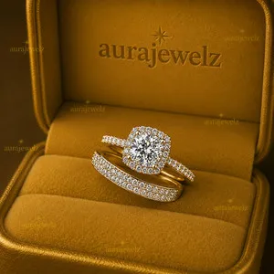 Authentic The Enchanted Moissanite Bride's Ring - A Golden Aura of Protection and Love