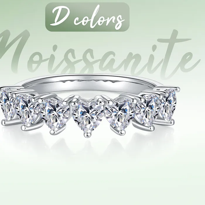 Authentic The Eternal Love Ring - A Heart's Embrace of Moissanite Radiance