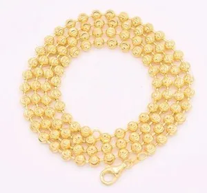Authentic Celestial Moon Bead Chain: A Celestial Embrace in 14K Gold-Plated Silver