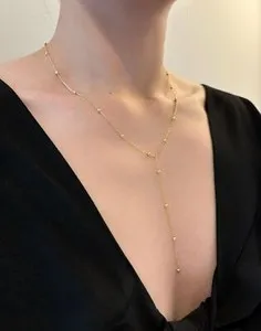 Authentic Mystic Y-Shaped Lariat: The Sacred Path of Gold-Plated Protection