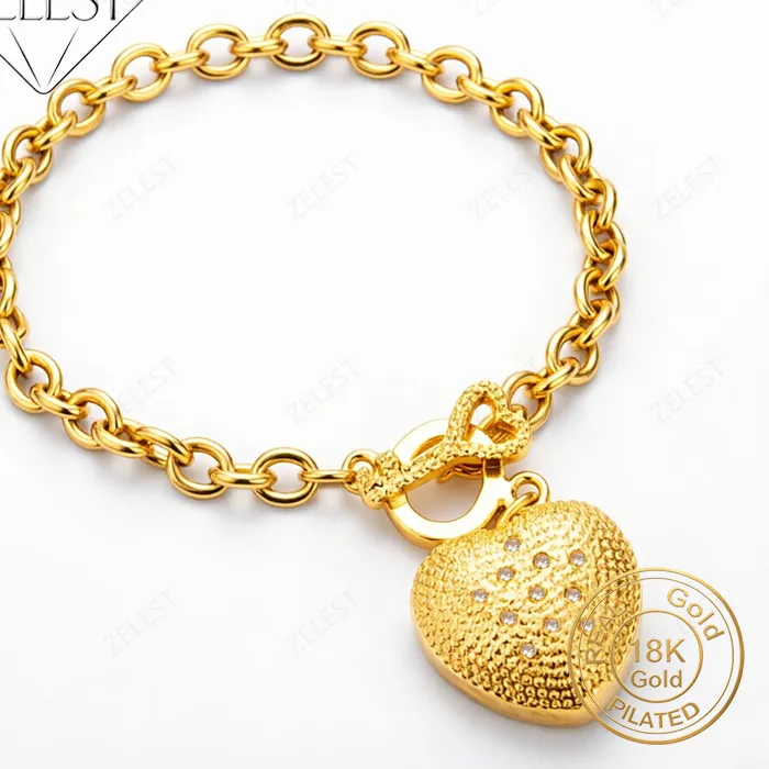Authentic The Eternal Embrace - 925 Sterling Silver 18K Gold Plated Love Lock Bracelet