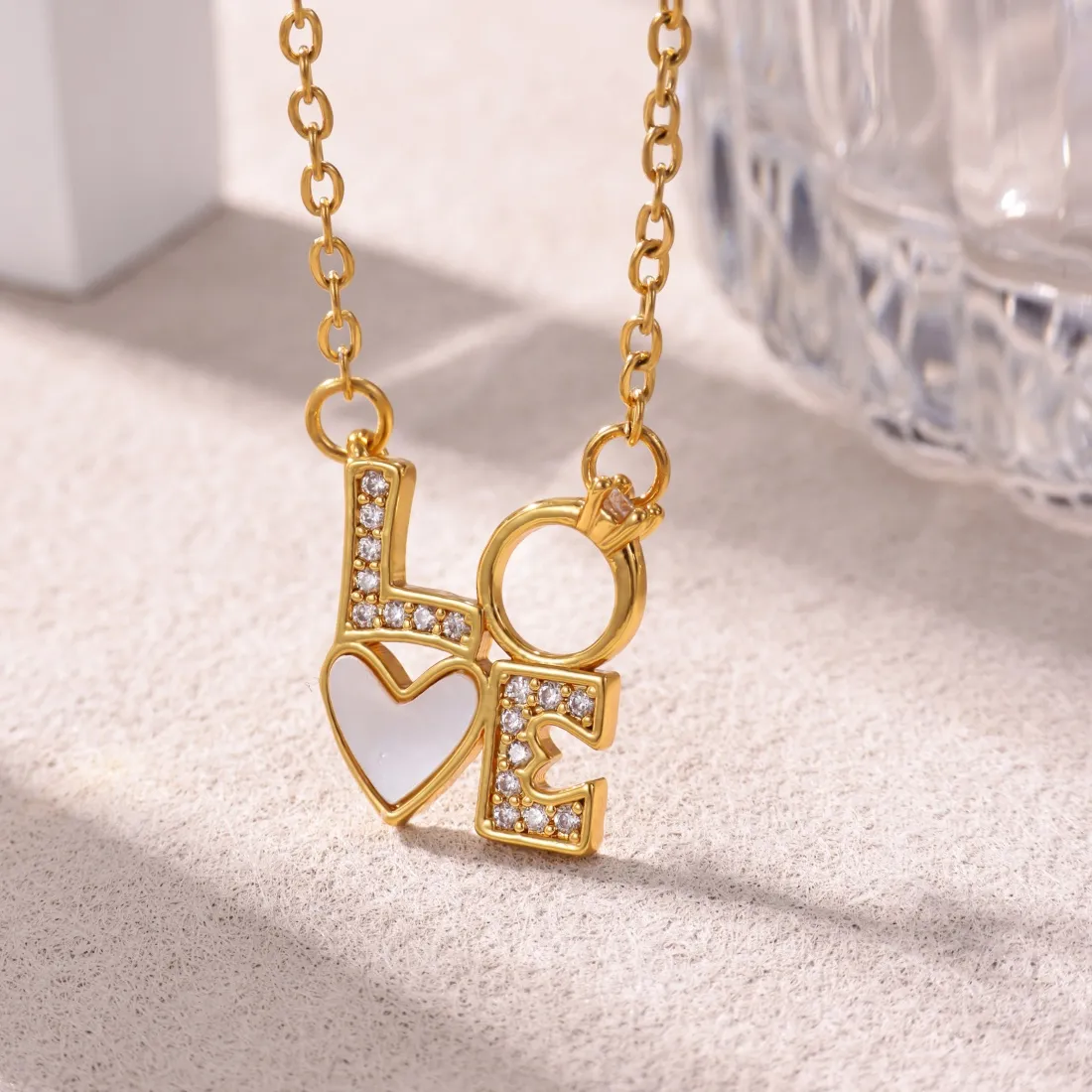 Authentic Love's Radiant Heart: 18K Gold Plated Pendant of Endless Devotion