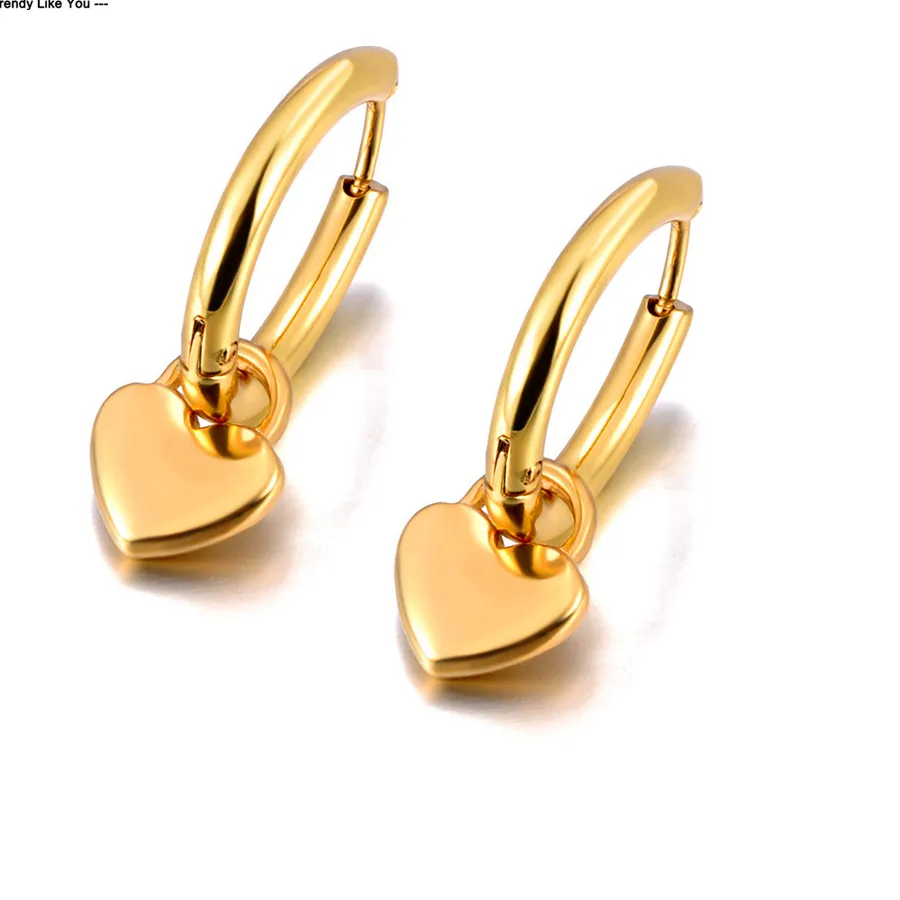 Authentic Lokaer Love Heart Hoop Earrings For Women 18K Gold Plated Hypoallergenic Waterproof Wedding Party Jewelry E23223
