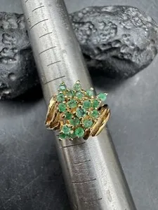 Authentic The Emerald Cluster Cocktail Ring: A Mystical Gateway to Protection and Abundance