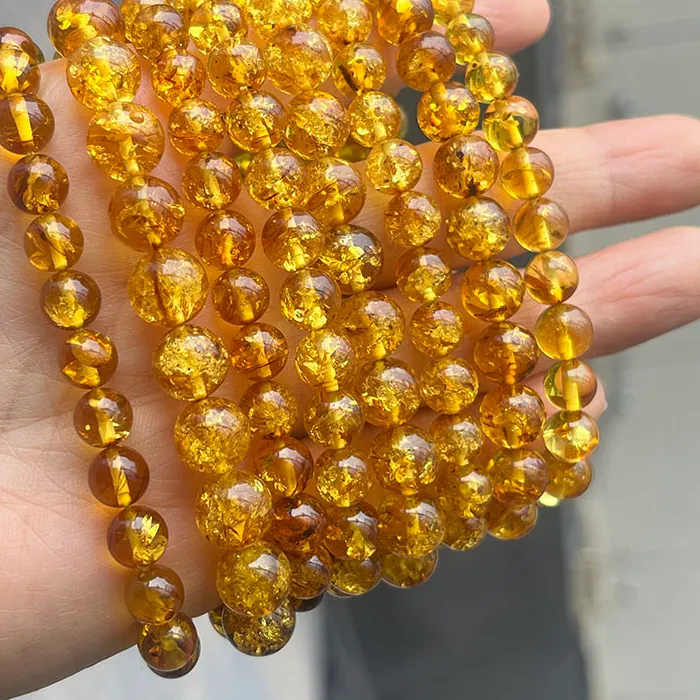 Authentic Solar Essence Baltic Amber Sacred Bead Talisman - Golden Light Energy and Vitality Amulet
