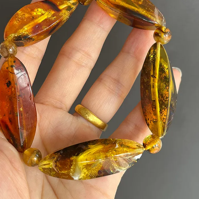 Authentic Mystic's Embrace: Insect Amber Bracelets - Nature's Enchanted Embrace
